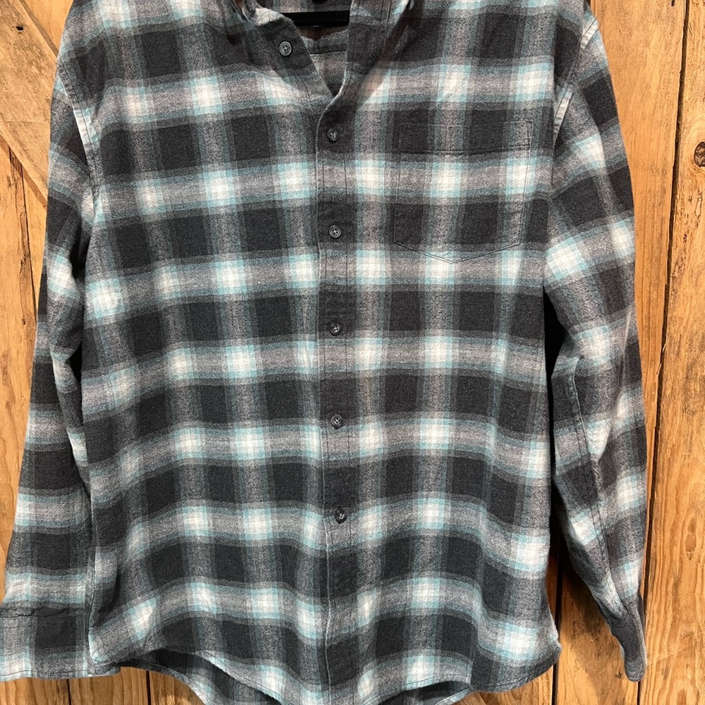 Pendleton Black and Gray Plaid Casual Shirt